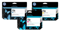 HP 730 300-ml Cyan/ Magenta / Yellow Ink Cartridge