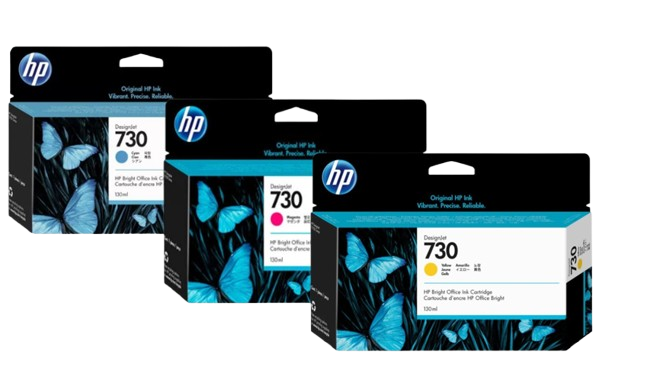 HP 730 300-ml Cyan/ Magenta / Yellow Ink Cartridge