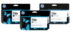 HP 730B 300ml Photo Black/  Gray/ Matte Black DesignJet Ink Cartridge