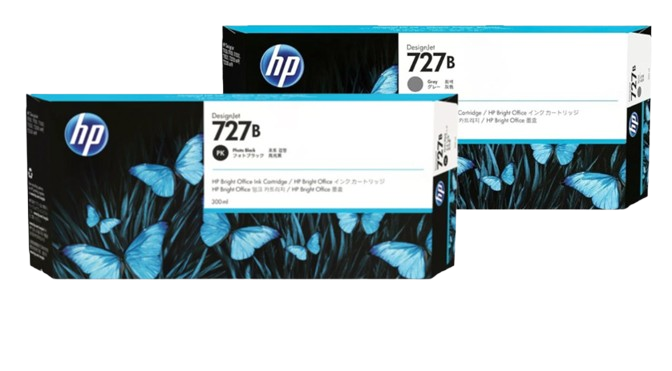 HP 727B 300-ml Photo Black/ Gray Ink Cartridge