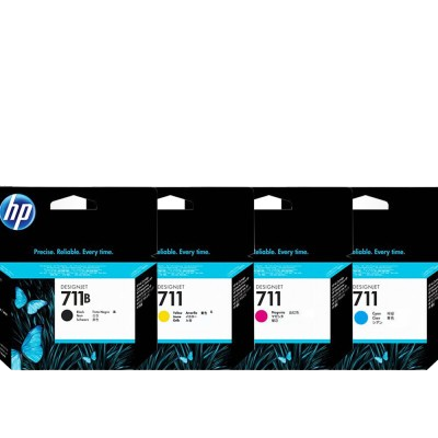HP 711B/ 711 38-ml Black/ 29-ml Cyan/ 29-ml Magenta/ 29-ml Yellow  Ink Cartridge