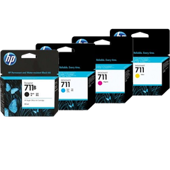 HP 711B/ 711 38-ml Black/ 29-ml Cyan/ 29-ml Magenta/ 29-ml Yellow  Ink Cartridge