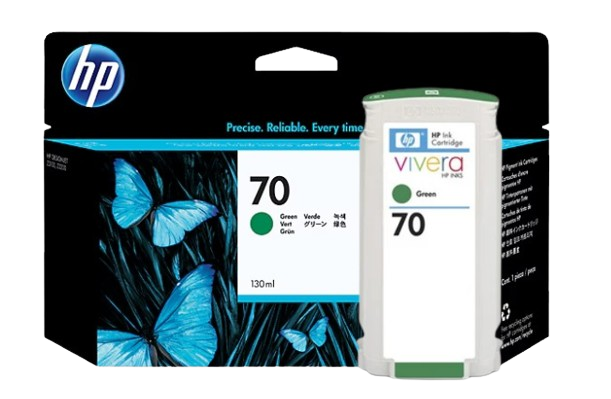 HP 70 Matte Black/ Photo Black/ Gray/ Light Gray/  Magenta/ Yellow/ Light Magenta/Red / Green/ Blue/ Gloss Enhancer/  Light Cyan 130 ml Ink Cartridge