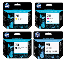 HP 761 Yellow/  Magenta & Cyan/ Gray & Dark Gray/ Matte Black & Matte Black  Printhead (for Mono & Color model)