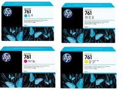 HP 761 400ml Yellow/ Magenta/  Cyan/ Gray Ink Cartridges