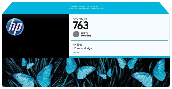 HP 763 775ml Matte Black/ Dark Gray  Ink Cartridges (for Mono & Color model)