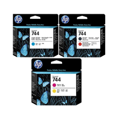HP 744 Matte Black & Red/ Magenta & Yellow/  Photo Black & Cyan Print head