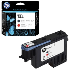 HP 744 Matte Black & Red/ Magenta & Yellow/  Photo Black & Cyan Print head