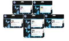 HP745 130-ml Cyan/ Magenta/ Yellow/ Red Chromatic/ Photo Black/ Matte Black Ink Cartridge