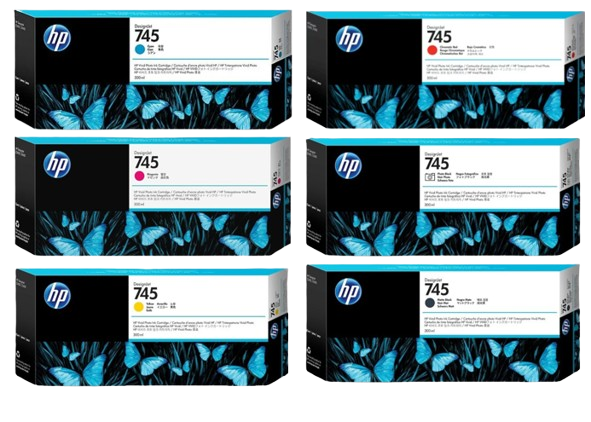 HP 745 300-ml Cyan/ Magenta/ Yellow/ Red Chromatic/ Photo Black/ Matte Black  Ink Cartridge