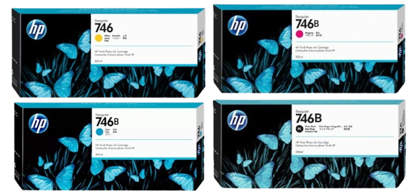 HP 746B 300-ml Magenta/ Yellow/ Cyan/  Photo Black DesignJet Ink Cartridge