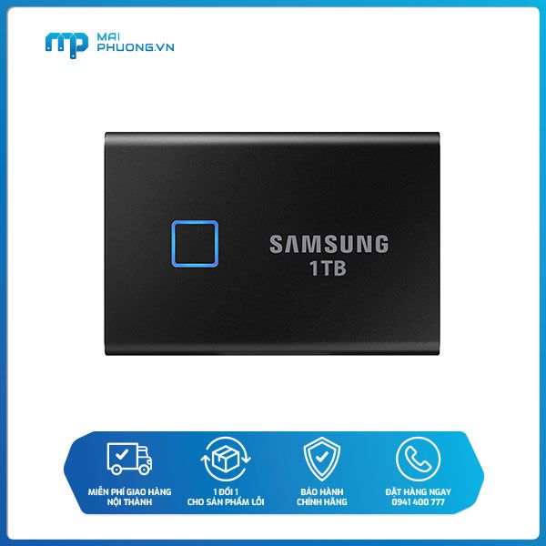 Ổ cứng di động SSD SamSung T7 Touch  1TB MU-PC1T0K/WW (Đen)