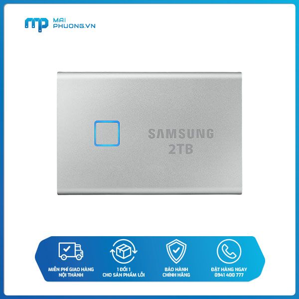 Ổ cứng di động SSD SamSung T7 Touch  2TB MU-PC2T0S/WW (Bạc)