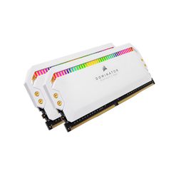 Ram PC Corsair Dominator Platinum White RGB 16GB 3200Mhz DDR4 (2x8GB) CMT16GX4M2C3200C16W