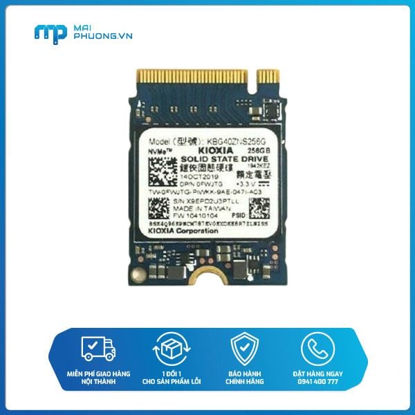 Ổ Cứng Gắn Trong Kioxia SSD 256GB PCIe M.2 NVMe 2230