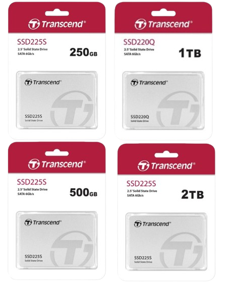 Ổ cứng SSD 250GB/ 500GB/ 1TB/ 2TB SSD225S 2.5'' SATA3 Transcend (Seq R/W: 500/330MB/s)
