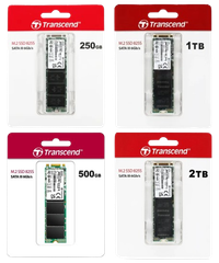 Ổ cứng SSD 250GB/500GB/ 1TB/ 2TB SSD825S M.2 2280 SATA3 Transcend (Seq R/W: 500/330MB/s)