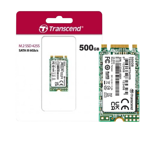 Ổ cứng SSD 250GB/500GB/ 1TB SSD425S  M.2 2242, SATA3 Transcend (Seq R/W: 500/330MB/s)