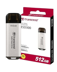Ổ cứng di động SSD Transcend ESD300P 512GB/ 1TB/ 2TB, USB 10Gbps, Type C, up to 1050 MB/s hồng, bạc, xanh