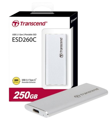 Ổ cứng di động SSD Transcend 250GB/ 500GB/ 1TB SSD ESD260C USB 3.1 Gen 2 type C