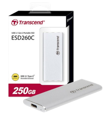Ổ cứng di động SSD Transcend 250GB/ 500GB/ 1TB SSD ESD260C USB 3.1 Gen 2 type C