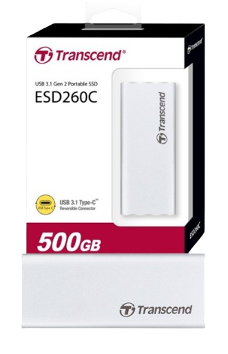 Ổ cứng di động SSD Transcend 250GB/ 500GB/ 1TB SSD ESD260C USB 3.1 Gen 2 type C