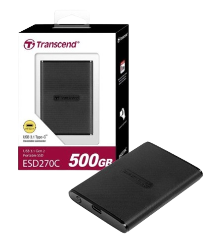Ổ cứng di động SSD Transcend 250GB/ 500GB/ 1TB/ 2TB SSD ESD270C USB 3.1 Gen 2 type C