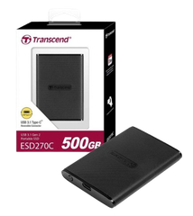 Ổ cứng di động SSD Transcend 250GB/ 500GB/ 1TB/ 2TB SSD ESD270C USB 3.1 Gen 2 type C
