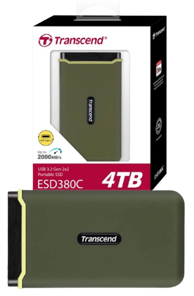 Ổ cứng di động SSD Transcend 500GB/ 1TB/ 2TB/ 4TB SSD ESD380C USB 3.1 Gen 2 type C