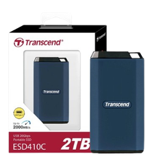 Ổ cứng di động SSD Transcend 1TB/ 2TB/ 4TB , External SSD, ESD410C, USB 20Gbps, Type C, up to 2,000 MB/s, shock proof & water proof
