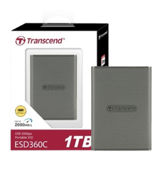 Ổ cứng di động SSD Transcend 1TB/ 2TB/ 4TB External SSD, ESD360C, USB 20Gbps, Type C, up to 2,000 MB/s, one-touch backup botton