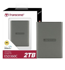 Ổ cứng di động SSD Transcend 1TB/ 2TB/ 4TB External SSD, ESD360C, USB 20Gbps, Type C, up to 2,000 MB/s, one-touch backup botton