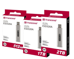 Ổ cứng di động SSD Transcend 512GB/ 1TB/ 2TB,External SSD, ESD320A, USB 10Gbps, Type-A, Capless