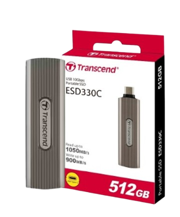 Ổ cứng di động SSD Transcend 512GB/ 1TB/ 2TB,External SSD, ESD330C, USB 10Gbps, Type-C, Capless