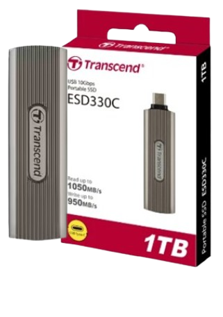 Ổ cứng di động SSD Transcend 512GB/ 1TB/ 2TB,External SSD, ESD330C, USB 10Gbps, Type-C, Capless