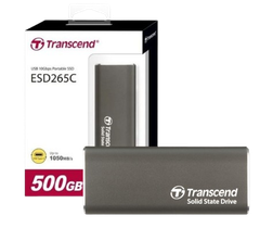 Ổ cứng di động SSD Transcend 500GB/ 1TB/ 2TB External SSD, ESD265C, USB 10Gbps, Type C, metal casing