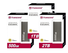 Ổ cứng di động SSD Transcend 500GB/ 1TB/ 2TB External SSD, ESD265C, USB 10Gbps, Type C, metal casing