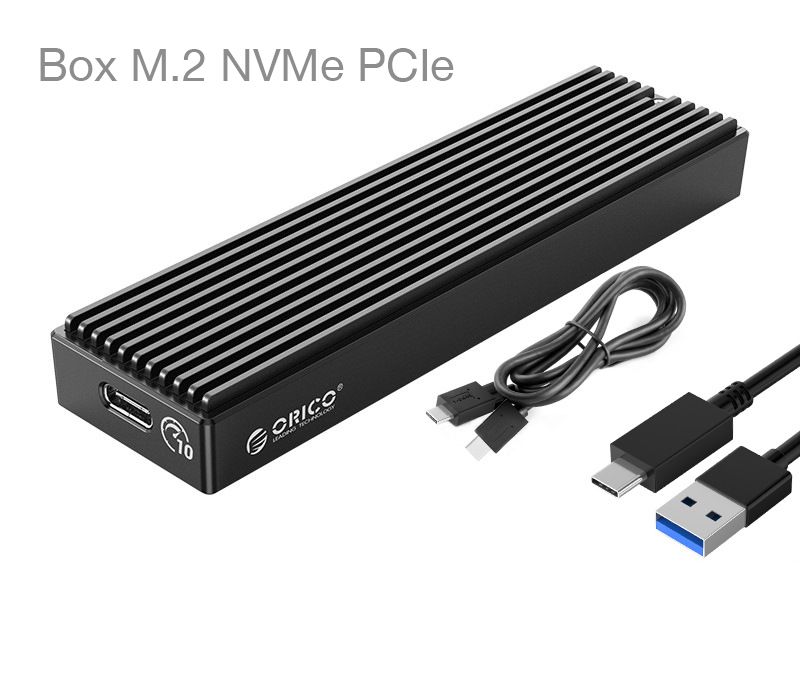 Hộp ổ cứng ORICO NVMe M.2 SSD (USB 3.1 Gen 2/Tốc độ 10Gbps//Đen)
