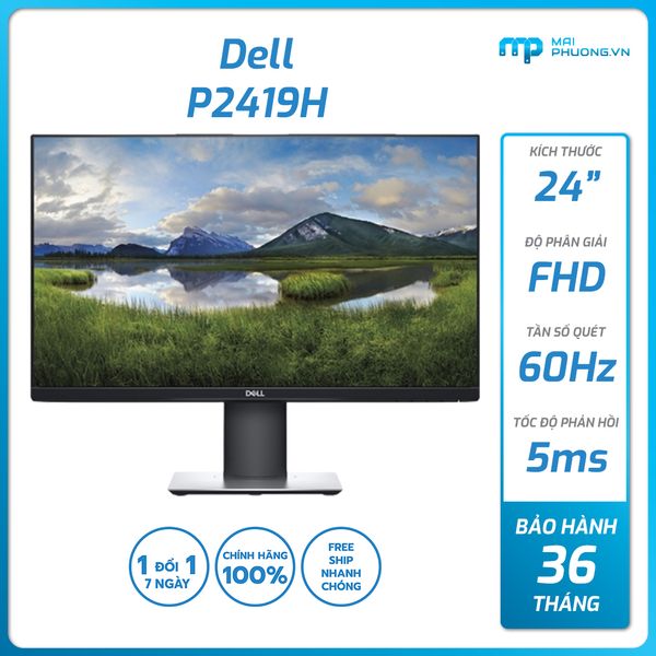 Màn hình Dell P2419H (24 inch FHD/60Hz/5ms/HDMI+VGA+DisplayPort)
