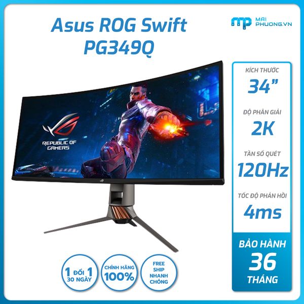 Màn Hình Cong ASUS ROG Swift Gaming 34 inch 120Hz G-Sync 2K 2560x1440 PG349Q