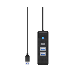 Bộ chia Type C ra 3 cổng USB3.0 PWC2U-C3-015-BK-EP