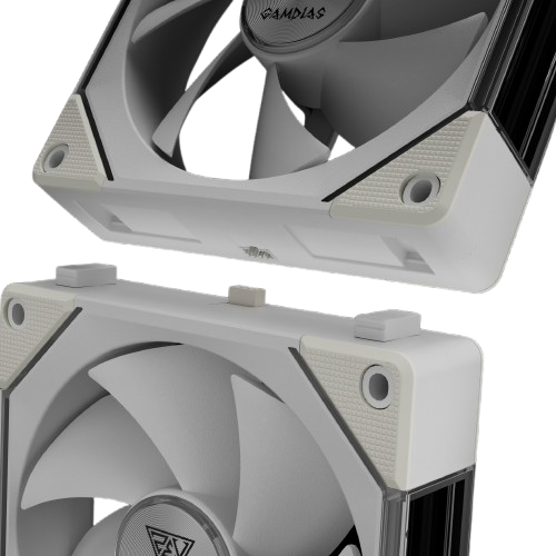 Quạt Tản Nhiệt Gamdias AEOLUS P2-1201 Black / White