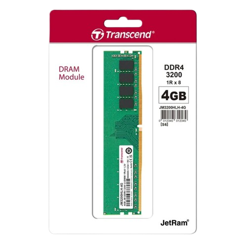 RAM Transcend 4GB JM DDR4 3200 U-DIMM 1Rx8 512Mx8 CL22 1.2V