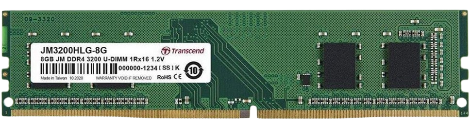 RAM Transcend 8GB JM DDR4 3200 U-DIMM 1Rx16 1Gx16 CL22 1.2V