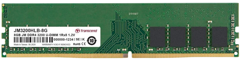 RAM Transcend 8GB JM DDR4 3200 U-DIMM 1Rx8 1Gx8 CL22 1.2V