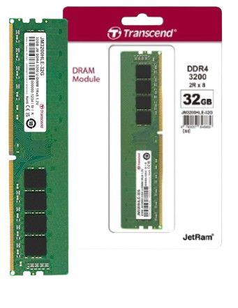 RAM Transcend 16GB/ 32GB JM DDR4 3200Mhz U-DIMM 1Rx8/ 2Rx8  2Gx8 CL22 1.2V