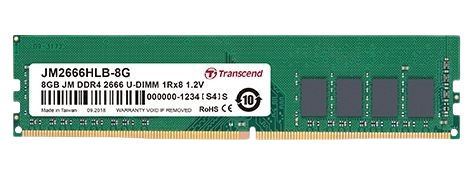 RAM Transcend 8GB JM DDR4 2666 U-DIMM 1Rx8 1Gx8 CL19 1.2V
