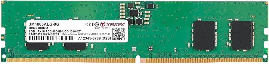 RAM Transcend 8GB DDR5 4800 U-DIMM 1Rx16 1Gx16 CL40 1.1V NEW!!