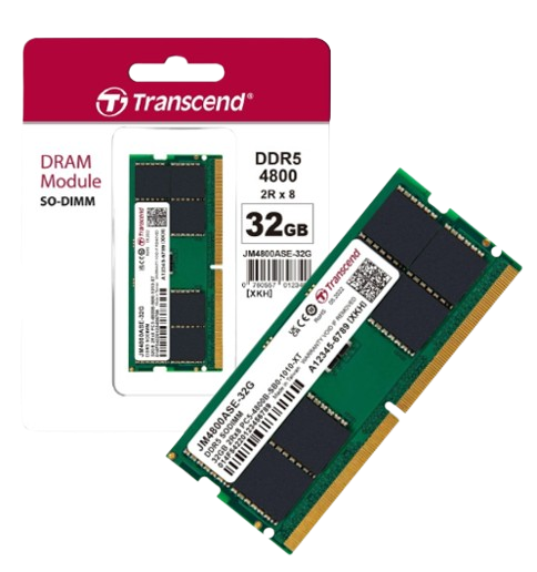 RAM Transcend 16GB/ 32GB DDR5 4800 SO-DIMM 1Rx8/2Rx8 2Gx8 CL40 1.1V NEW!!