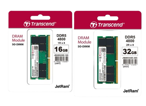 RAM Transcend 16GB/ 32GB DDR5 4800 SO-DIMM 1Rx8/2Rx8 2Gx8 CL40 1.1V NEW!!